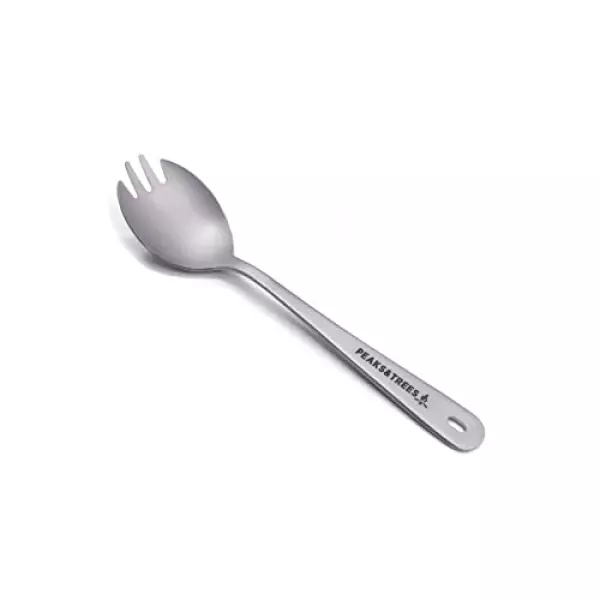 PEAKS&TREES ピークス&ツリーズ 日本製 チタン 先割れスプーン アウトドア カトラリー キャンプ 超軽量 耐熱 (チタン先割れスプーン)