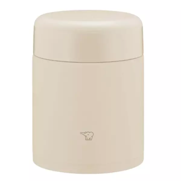 ZOJIRUSHI 象印マホービン ステンレス保温スープジャー ランチジャー シームレスせん 400ml ベージュ ふたとパッキンが一体化 お手入れ簡単 洗う点数3点のみ SW-KA40-CM