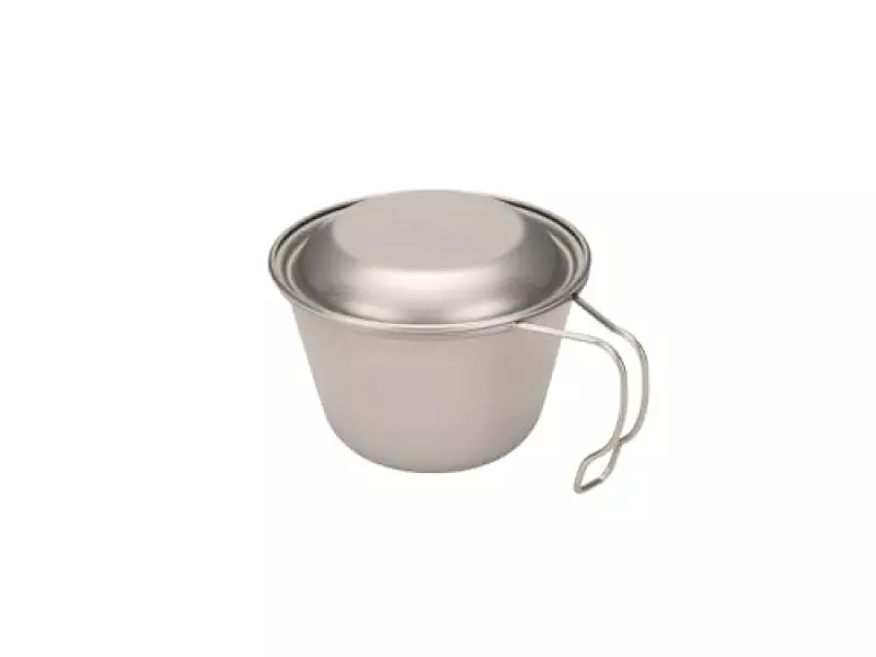 スノーピーク(snow peak) 深型チタンシェラカップ 蓋付き E-314 キャンプ アウトドア 軽量