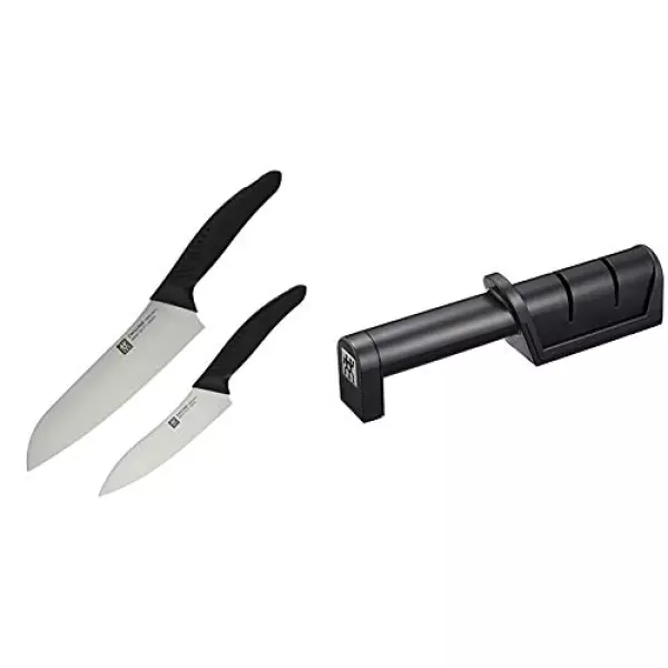 Zwilling ツヴィリング 「 ツインフィン L マルチパーパス/ペティ 2点セット日本製 」 三徳 小刀 包丁セット ギフト ステンレス 食洗機対応 岐阜県関市製【日本正規販売品】 30830-002 & Zwilling ツヴィリング 「 ツインシャープ プラス 」 包丁 研ぎ 器 【日本正規販売品】 32604-000【セット買い】
