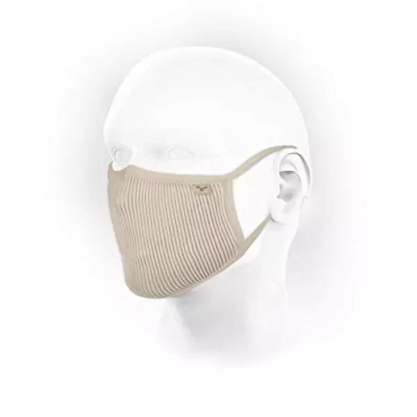 NAROO MASK(ナルーマスク) F.U+洗って繰り返し使える、高機能フィルターマスク。 (ベージュ, Lサイズ)