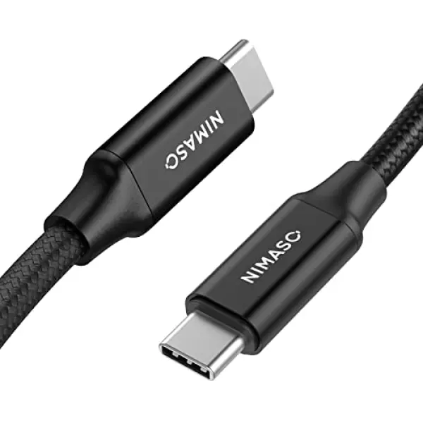 NIMASO USB C Type C ケーブル (Gen2)【100W/5A急速充電 USB3.1 PD対応 4K / 60Hz 映像出力 1m】 タイプc ケーブル iPhone 15 シリーズ MacBook、iPad mini6、iPad Pro等type c機種対応 NCA20C59
