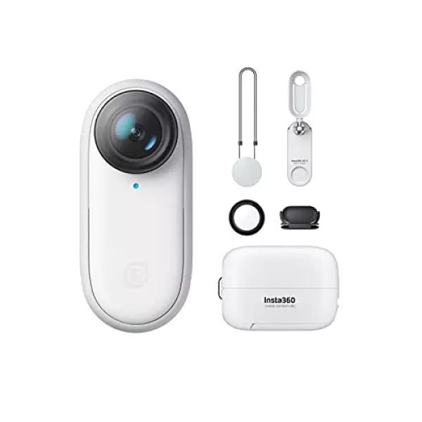 Insta360 GO 2 小型 360度 アクションカメラ 全天球スポーツカメラ 4メートル防水 手ブレ補正旅行 スポーツ Vlogに最適- ホワイト