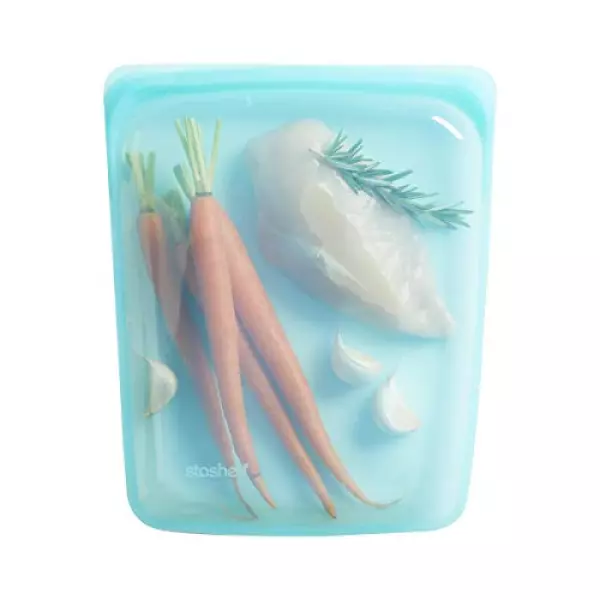 【日本正規販売品】スタッシャー シリコーンバッグ アクア Lハーフガロン stasher、レンジ、保存、調理 STHG03