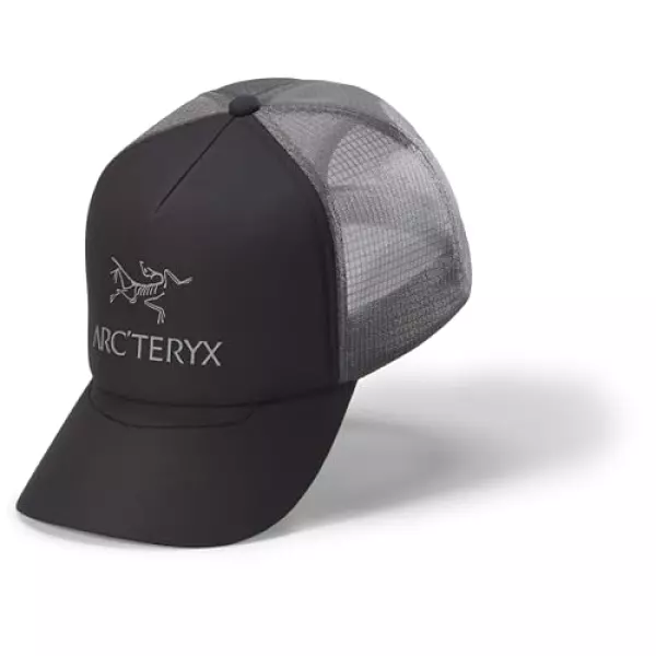 アークテリクス ARC'TERYX<Bird Word Trucker Curved Cap バードワード トラッカー カーブド キャップ>帽子 Black/Graphite