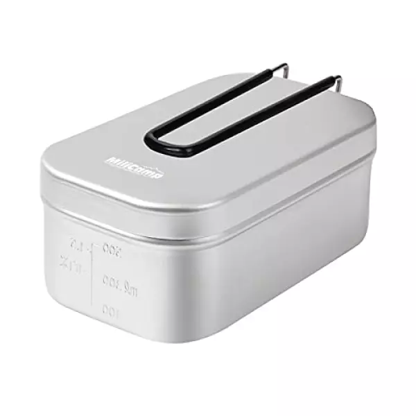 MiliCamp メスティン 飯盒 MR-250 Pro メモリ付き 吹きこぼれ抑止溝付き アウトドア 調理器具 ハンゴウ キャンプ飯 2合 登山 バーベキュー ツーリング (単品)