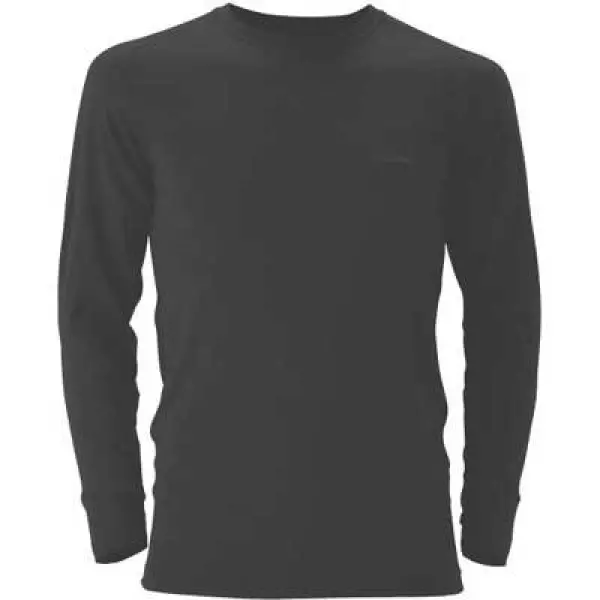モンベル スーパーメリノウール L.W. ラウンドネックシャツ Men’s ブラック(BK)/XL