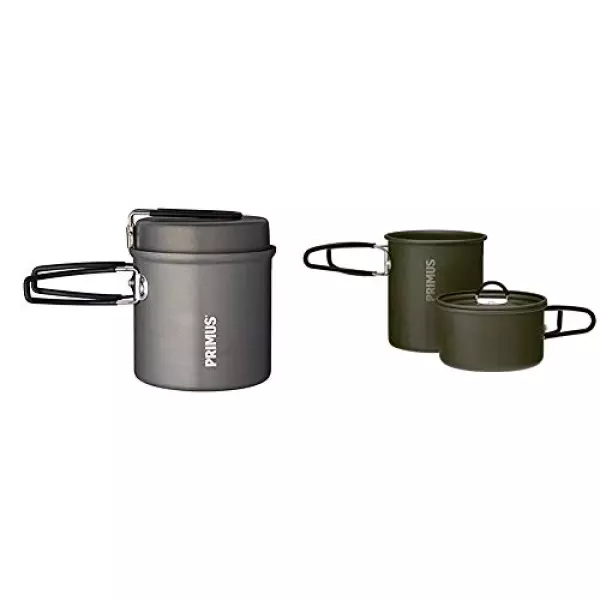 PRIMUS (プリムス) ライテックトレックケトル&パン & イージークック・ミニキット P-CK-K101 登山・キャンプ用クッカー アルミコッヘル 840ml+485ml【セット買い】