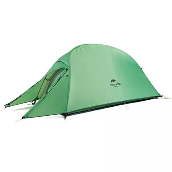 Naturehike CloudUp1 テント 自立型 1人用 二重層 超軽量 コンパクト 組み立て簡単 4シーズン キャンプ 登山 テント アウトドア用 防風 防水 PU3000/4000 専用グランドシート付 (グリーン)