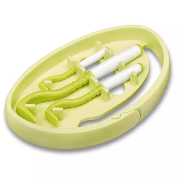 【正規品】 TickTwister マダニ取り マダニ取り器具 マダニ除去 マダニ ティックツイスター ClipBox カラビナタイプ (開閉リンク付き) (Apple Green3本入