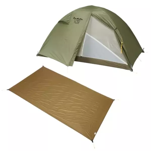 プロモンテ 超軽量アルパインテント 2人用 VL-28 4S OLV オリーブ & テント用グランドシート付き セット