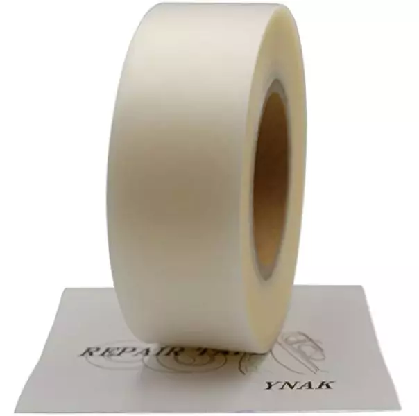 YNAK テント ザック タープ シート レインウェアー 補修 メンテナンス 用 強力 シームテープ アイロン式 説明書付き (幅35mm×長さ50m)