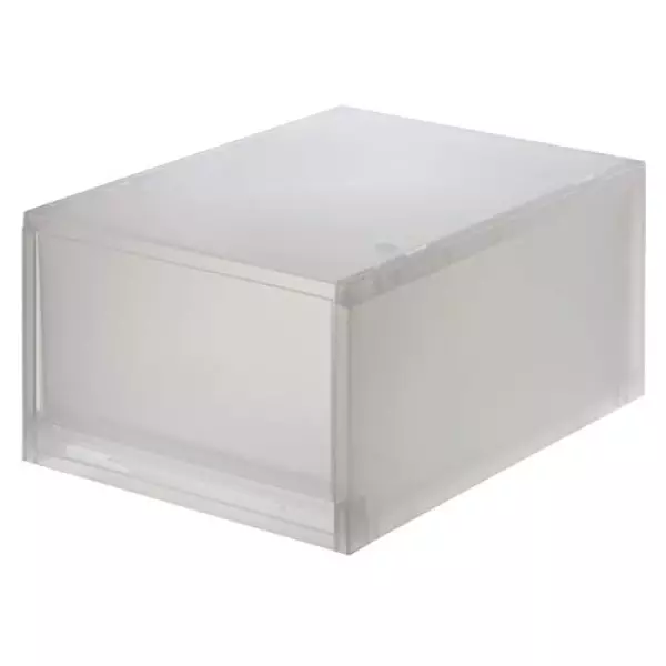無印良品 ポリプロピレンケース・引出式・深型 (V)約幅26×奥行37×高さ17.5cm 76749011 半透明