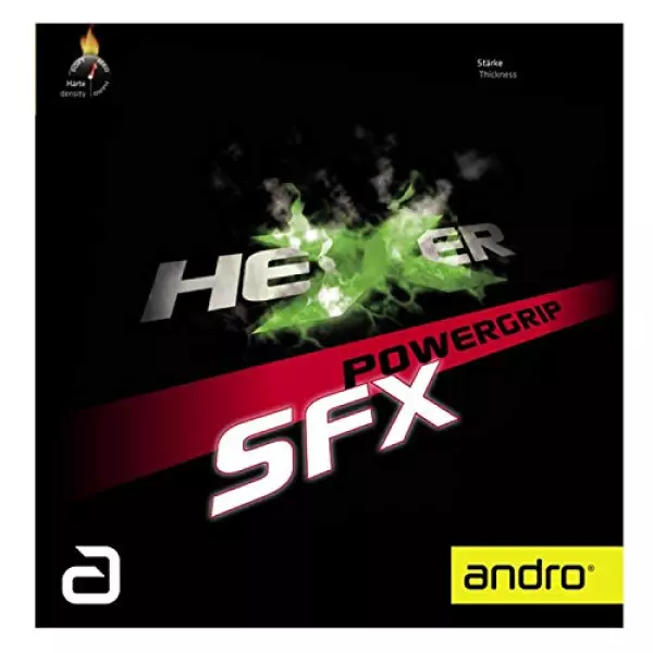 andro(アンドロ) 卓球 ラバー HEXER POWERGRIP SFX (ヘキサー パワーグリップ エスエフエックス) 裏ソフト テンション (スピン) アカ 1.7 112295