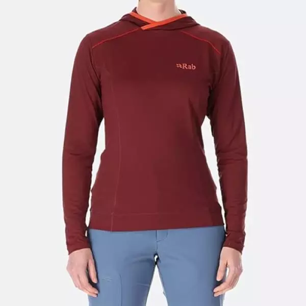 Rab(ラブ) Women's Force Hoody レディース フード付き長袖シャツ DeepHeather-10