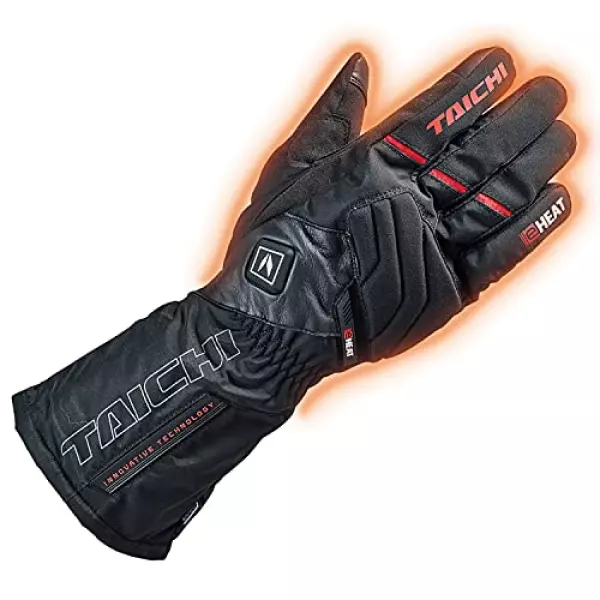 RSタイチ(RS TAICHI) バイク用 秋冬 電熱 防水 防寒 保温 タッチパネル対応 プロテクター内蔵 e-HEAT グローブ RST650 BLACK/RED M