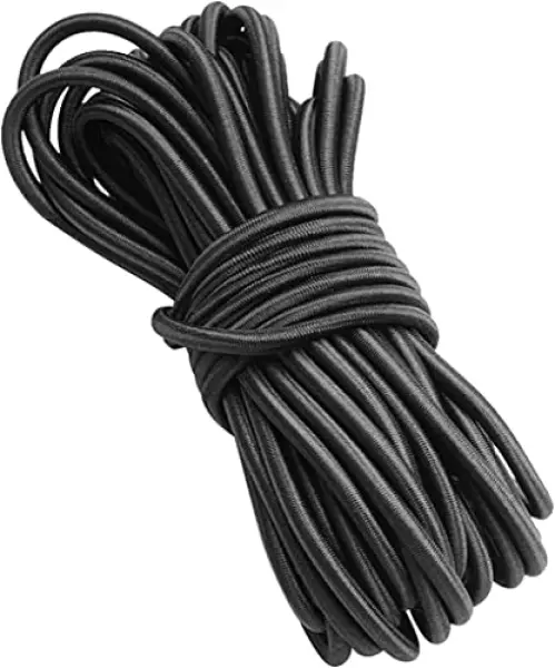 10メートル 強い 弾性ロープ バンジーショック 用カヤックボート屋外プロジェクト 4mm (ブラック)