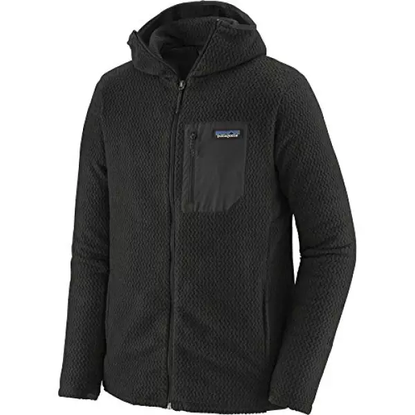 PATAGONIA パタゴニア M'S R1 AIR FULL-ZIP HOODY 40255 並行輸入品 (L, BLK(BLACK)黒)