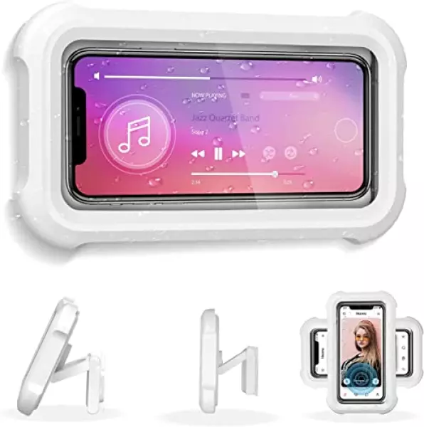 【𝟐𝟎𝟐𝟑新登場・完全防水】TORRAS スマホ 防水ケース 両面高機能 水中タッチ お風呂用 水中撮影 iphone用 𝟲.𝟵インチ以内 全クリア 顔認証 IPX8認証 ストラップ付き 押しやすいボタン 通話 小物管理 お風呂 海 プール 水泳 温泉 IceCube ブランク