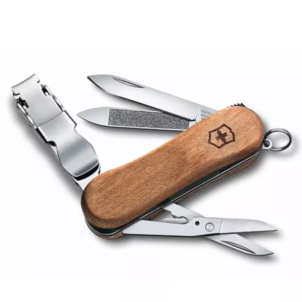 VICTORINOX(ビクトリノックス) ネイルクリップ 580 ウッド 爪切り つめきり つめそうじ付き つめやすり搭載 6機能 防災グッズ 救急 ステンレス鋼 さびにくい コンパクト 【国内正規品】 0.6461.63