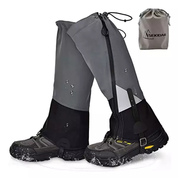 Hikenture 登山用ゲイター 防水・通気 ロングゲイター 高耐久性 レッグカバー 軽量 登山スパッツ トレッキング アウトドア バイク 男女兼用 収納袋付き 泥除け 砂よけ 雨雪悪天候対策(M)