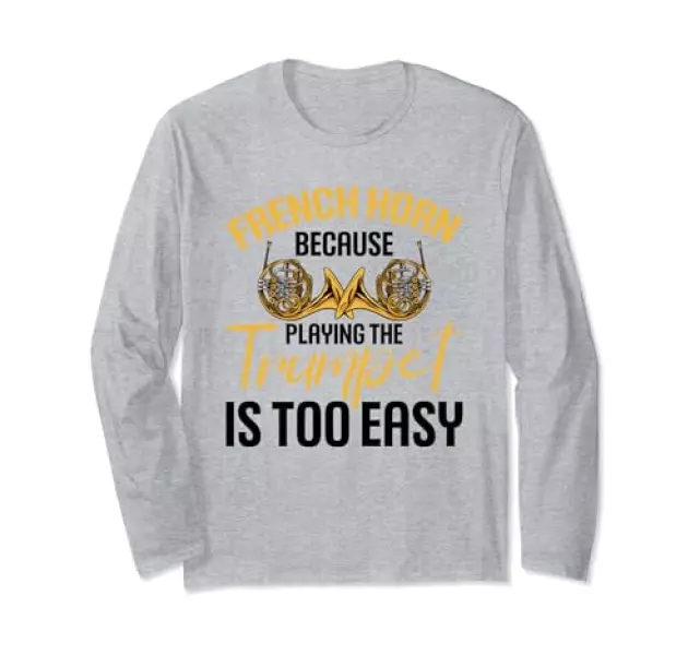 マーチング・フレンチ・ホルンバンド 長袖Tシャツ