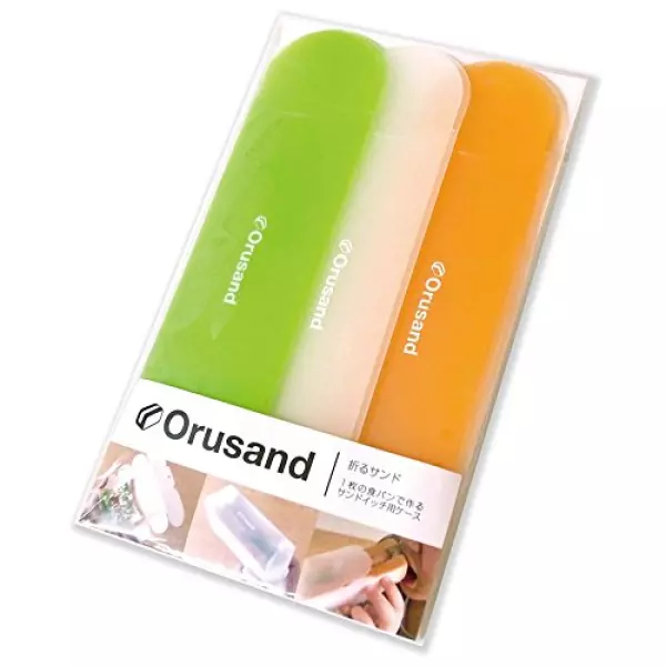 折るサンド orusand 1枚の食パンで作るサンドイッチ用折りたたみケース (ビタミンカラー, 3)