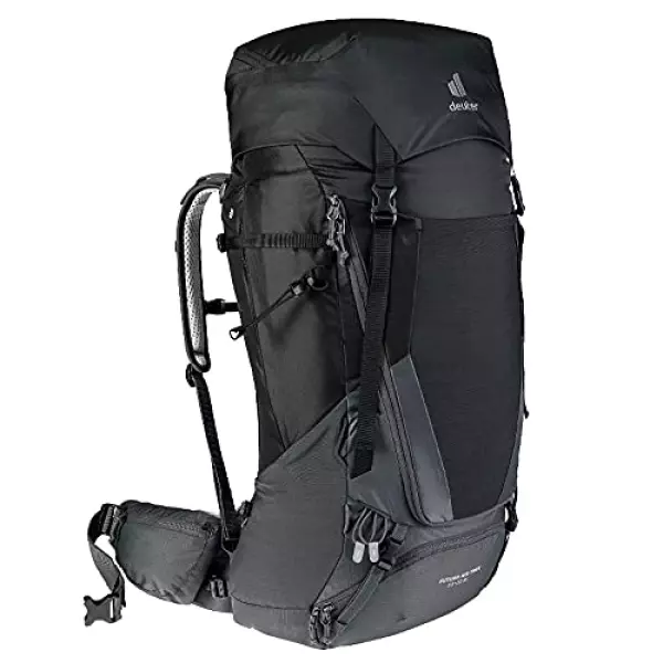 Deuter Futura Air Trek 55 + 10 SL レディース ハイキングバックパック - ブラック-グラファイト ワンサイズ