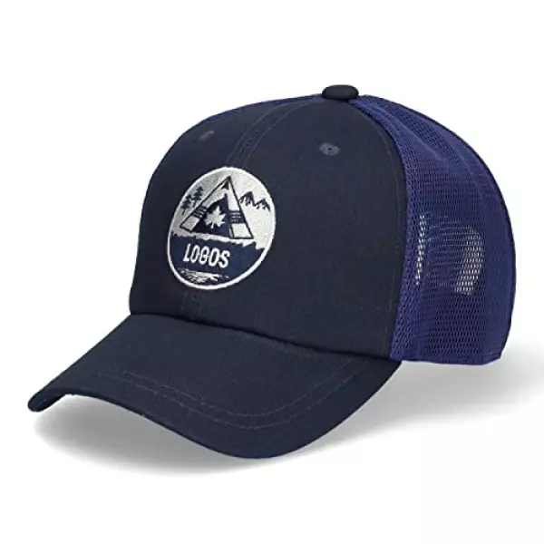 ロゴス (LOGOS) サークルロゴ トラッカーキャップ メッシュ キャップ LS3Q207Z (01 ネイビー)
