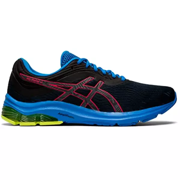 ASICS Men's Gel-Pulse 11 Lite-Show Running Shoes, 10.5M, Black/Laser Pink