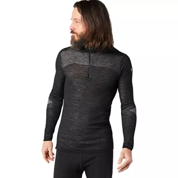 Smartwool イントラニット メリノ 200 1/4 ジップ ブラック/ホワイト 2XL