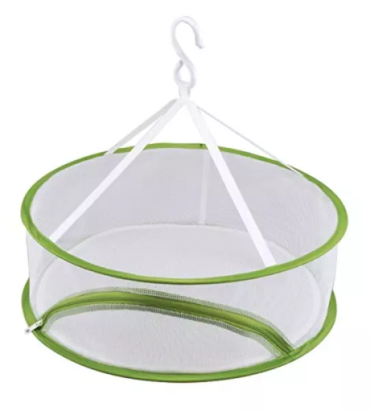 ダイヤ (Daiya) 野菜 干しかご おうちで干し野菜バスケット 直径45cm×縦14cm 洗える下敷きマット 奥まで手が届く メッシュ バスケット 大根 椎茸 057508