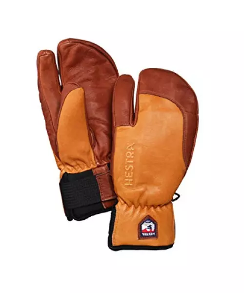 HESTRA ヘストラ スノーグローブ 3-FINGER FULL LEATHER SHORT 3-フィンガー フルレザーショート 33872 ナチュラルブラウン/タン
