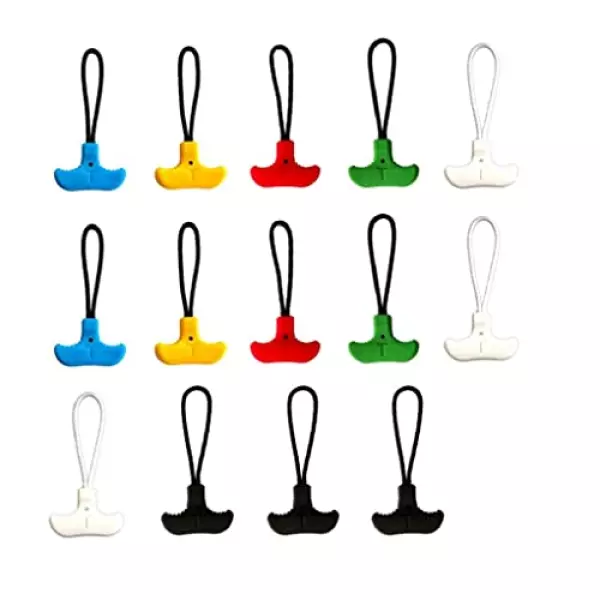 ジッパープル t形状のzipの延長ジッパーの定着剤ジッパーのプルコードタグのタグの取り付け、荷物、ジャケットのための取り替え 14個