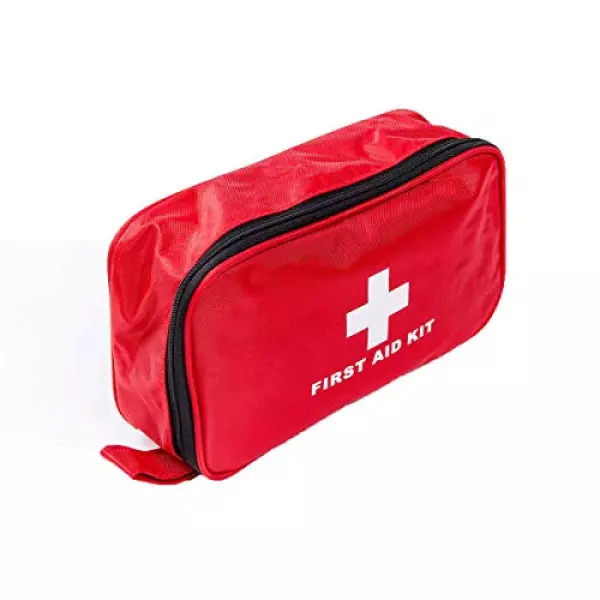携帯用救急箱 救急バッグ 緊急応急セット 防災セット ファーストエイドキット 防水手提げ 携帯・収納便利 旅行/出張/アウトドア/登山/ホーム救急キット ミニ救急バッグ (レッド, 22 * 14 * 5cm)