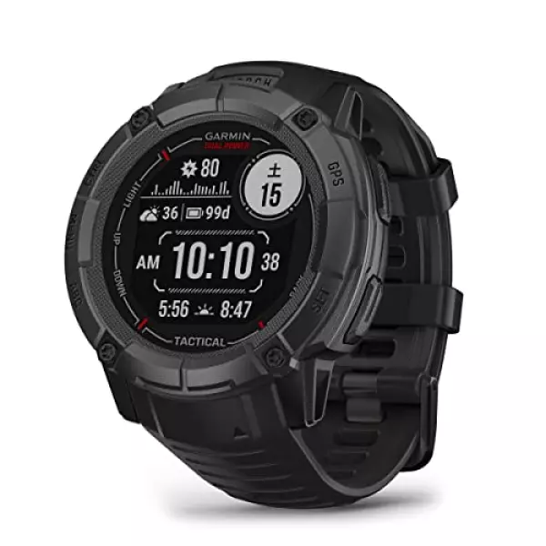 ガーミン(GARMIN) Instinct 2X Dual Power Tactical Edition Black タフネスGPSスマートウォッチ Suica対応 防水 防塵 耐熱 ストレス値 心拍数 登山【日本正規品】