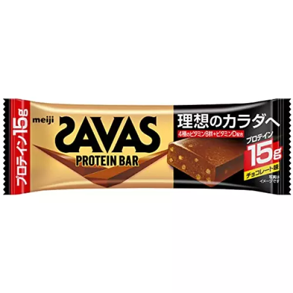 ザバス(SAVAS) プロテインバー チョコレート味 12本 たんぱく質15g ビタミン配合 明治