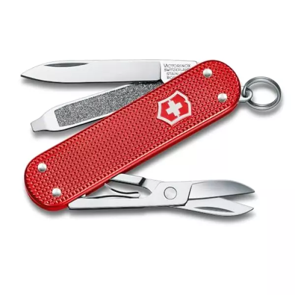 VICTORINOX(ビクトリノックス) クラシック ALOX クラシックカラーズ Sweet Berry スイス・アーミーナイフ 多機能 ナイフ 防災グッズ アウトドア キャンプ ギフト プレゼント はさみ マイナスドライバー付き つめやすり搭載 5機能を搭載したスイス製マルチツール 小型 コンパクト 軽量 【国内正規品】 0.6221.201G