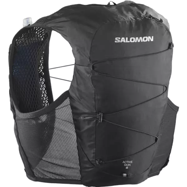 SALOMON(サロモン) ハイドレーション ベスト リュックサック バックパック ACTIVE SKIN 8 SET (アクティブ スキン8 セット) Black/Black S