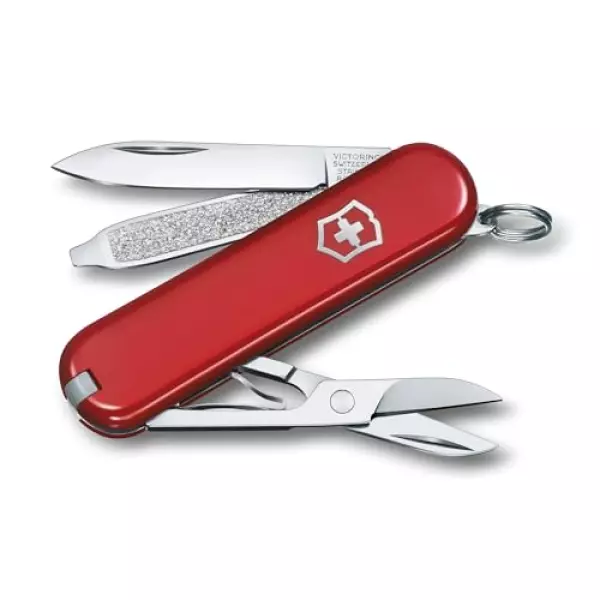 VICTORINOX(ビクトリノックス) クラシック SD クラシックカラーズ Style Icon スイス・アーミーナイフ 多機能 ナイフ 防災グッズ アウトドア キャンプ はさみ マイナスドライバー付き つめやすり 7機能を搭載したスイス製マルチツール 小型 コンパクト プレゼント ギフト 十徳ナイフ 【国内正規品】 0.6223.G
