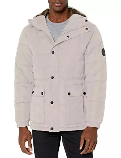 Perry Ellis メンズ ヘビーマイクロファイバー パファージャケット US サイズ: Medium