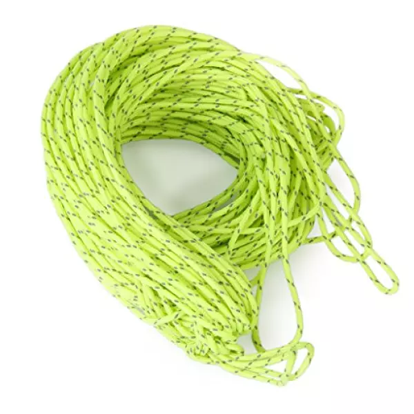 【ノーブランド品】テント用 蛍光ロープ アウトドア 20m グリーン(1.8mm)