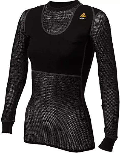 ACLIMA ウールネット クルー ネック ウーマン M Jet Black