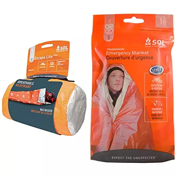 SOL(ソル) エスケープライトウ゛ィウ゛ィ 12517 & ヒートシート エマージェンシーブランケット1人用 12132【セット買い】