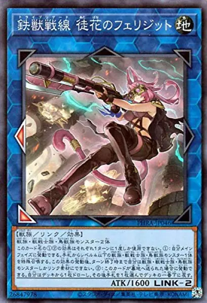遊戯王カード 鉄獣戦線 徒花のフェリジット(スーパーレア) ファントム・レイジ(PHRA) | トライブリゲード リンク・効果モンスター 地属性 獣族 スーパー レア