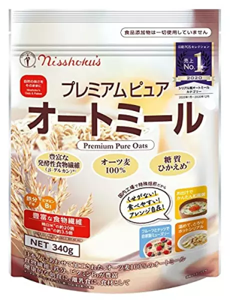 日食 プレミアムピュアオートミール 340g×4個