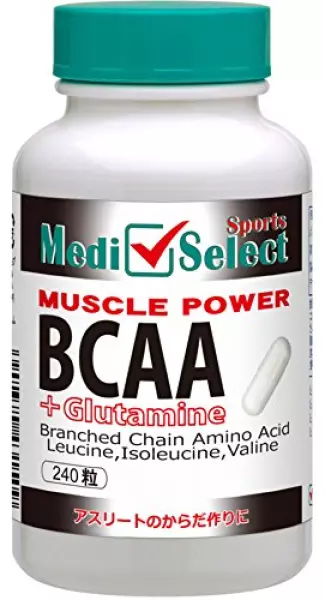 BCAA BCAA+グルタミン 分岐鎖アミノ酸(バリン ロイシン イソロイシン)筋肉のエネルギー源 メディセレクト スポーツ