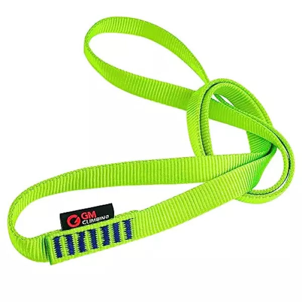 GM CLIMBING UIAA CE 認証 22kN 16mm ナイロンスリング ランナー クライミングスリング 長さ 60cm グリーン 3本入り