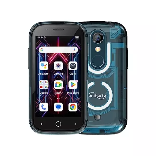 Unihertz Jelly Star 世界最小のAndroid 13スマートフォン 透明デザインとLEDライトNFC OTG(青)