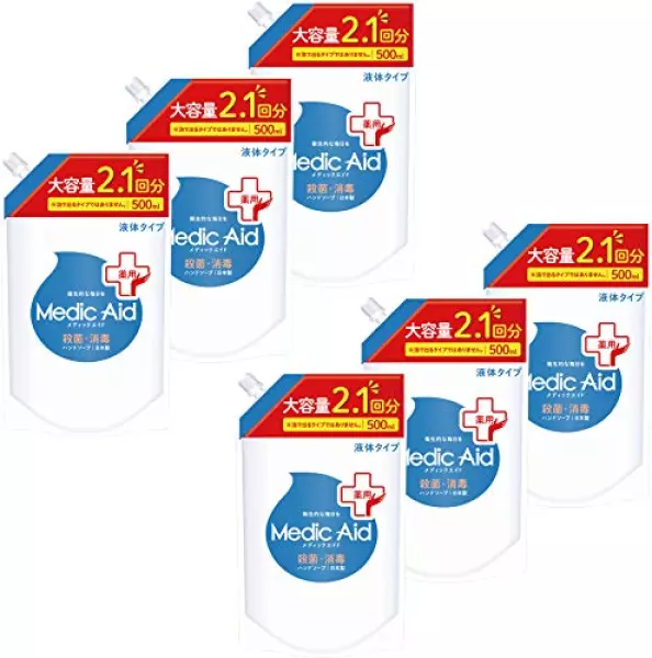 ファーファ メディックエイド 薬用 液体 ハンド ソープ 大容量 詰替 ( 500ml ) 6個 セット 液体タイプ